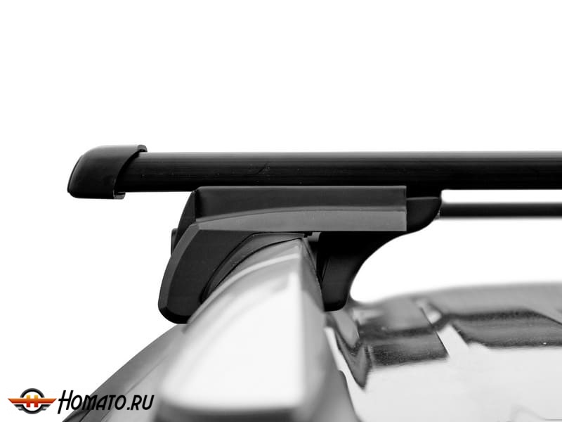 Багажник на крышу для Renault Logan 2 2014+/2018+ | на рейлинги | LUX Классик и LUX Элегант
