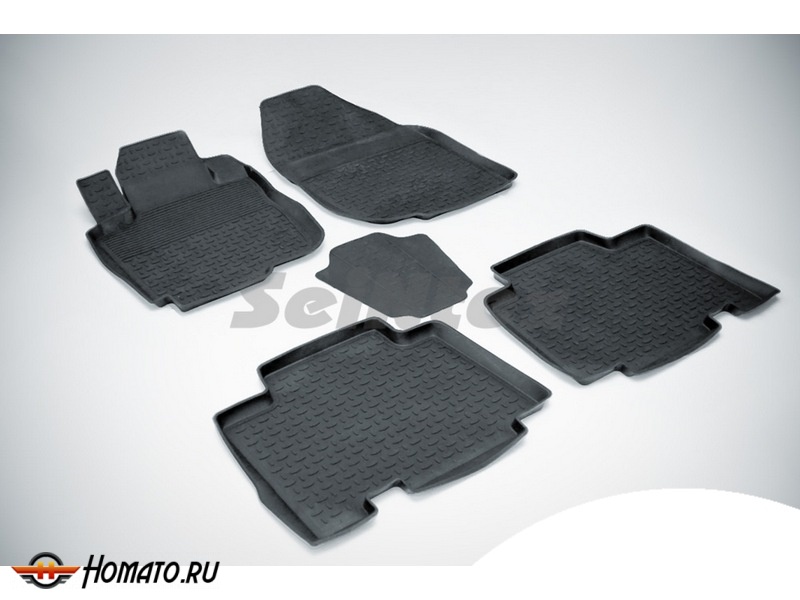 Резиновые коврики Toyota Rav 4 2005-2012 | с высокими бортами | Seintex
