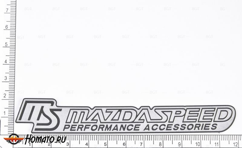 Шильд "MAZDA SPEED" Для Mazda, Самоклеящийся. Цвет: Хром. 1 шт.