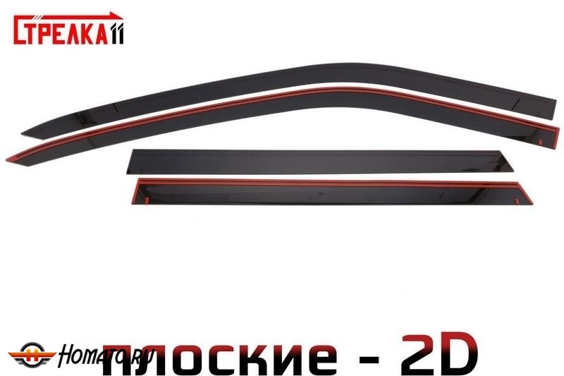Дефлекторы Москвич 3 2022- | премиум, плоские, 2D
