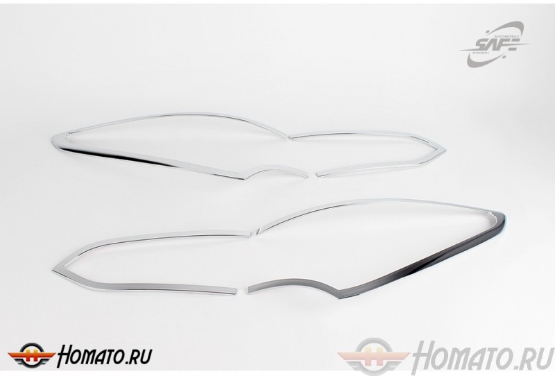 Хром накладки задних фонарей для Hyundai Santa Fe 2012+