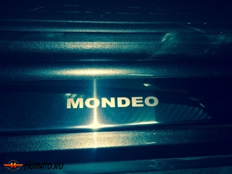 Накладки на пороги Форд Мондео 5 2015+ | нержавейка, INOX