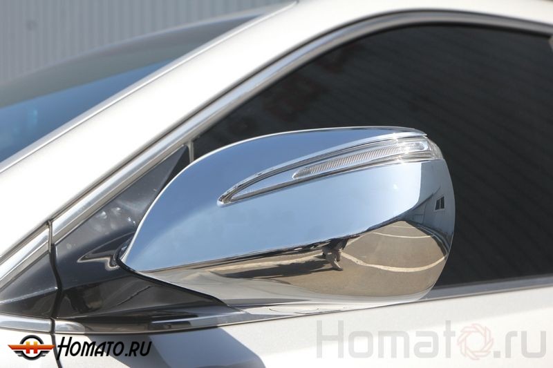 Хром накладки зеркал с П/П для Hyundai Santa Fe DM 2012+