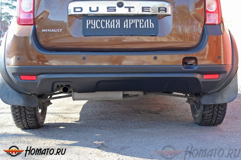 Накладка заднего бампера (аэродинамический обвес) (2 мм) для Renault Duster 2010-2014 | шагрень