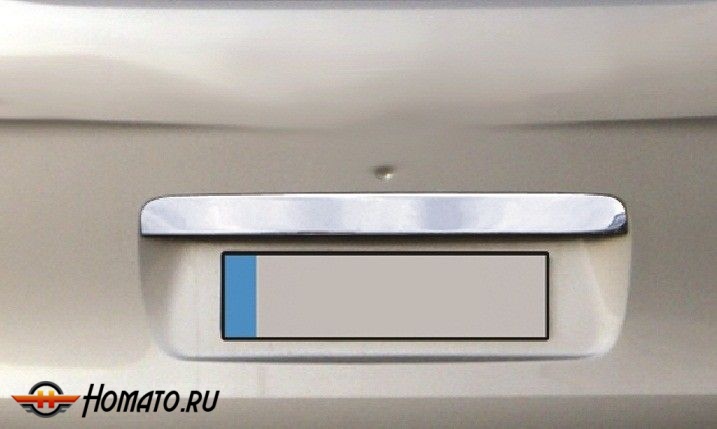 Накладка над номером на крышку багажника, «Abs хром» для HONDA Civic "06-11"