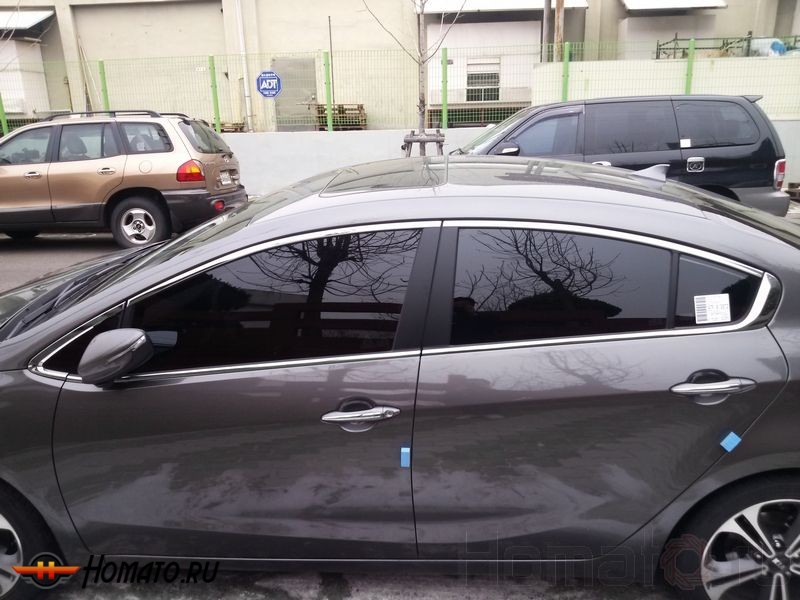Хром молдинги переднего окна для KIA Cerato 2012- sedan «K3»