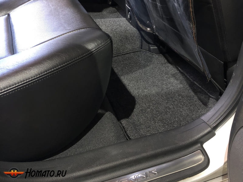 Коврики 3д с бортами Volkswagen Touareg 2010-2018 | темно-серые, ворсовые