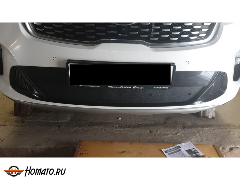 Зимняя защита радиатора Kia Sorento Prime 2014+/2018+ | на стяжках
