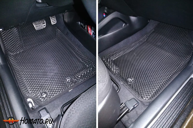 Коврики ЕВА 3д с бортами Honda Civic 4D 2006-2011 | черные