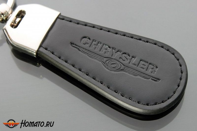 Брелок для Chrysler "МАРКА АВТО", Кожаный