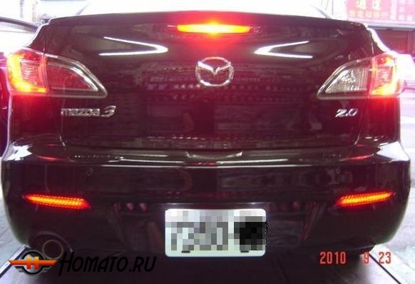 LED катафоты заднего бампера на Mazda 3 2010+ NEW