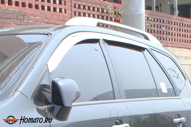 Хром дефлекторы окон Autoclover «Корея» для Kia Carens New 2006-2012
