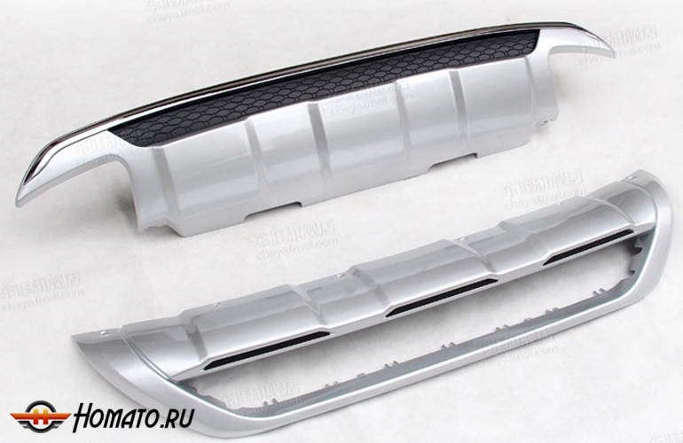 Накладка на передний и задний бампер для VOLVO XC60 "14- вар.2