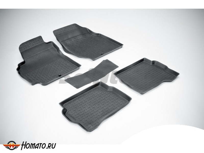 Резиновые коврики Nissan Almera classic (B10) 2006-2013 | с высокими бортами | Seintex