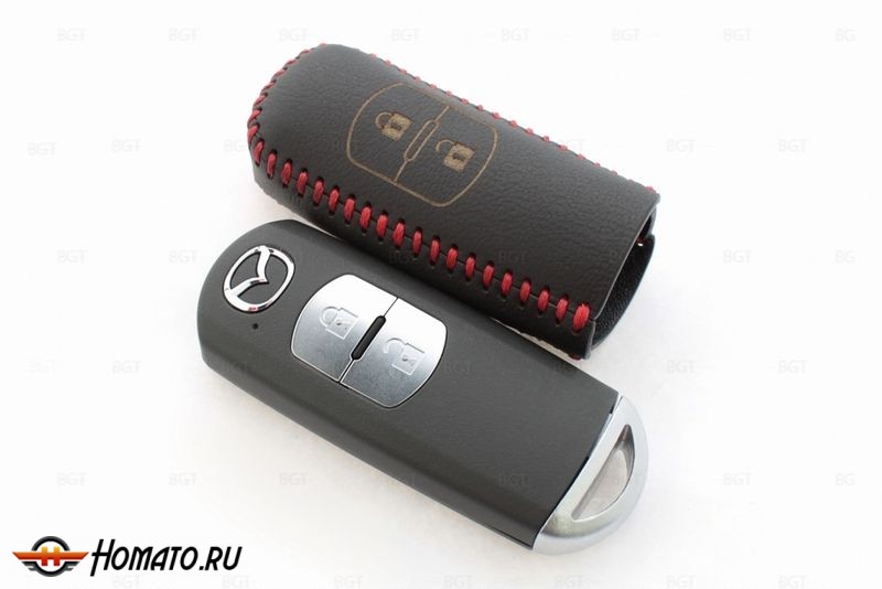 Чехол для ключа Mazda «Брелок» "String", Цвет кожи: Черный вар.1