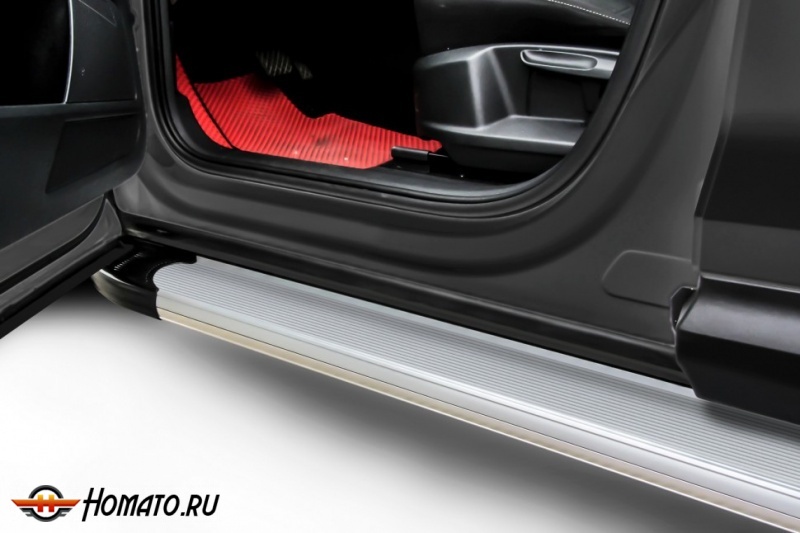 Пороги алюминиевые Honda CR-V 4 ( двигатель 2.0 L) (2011-2015) | Slitkoff