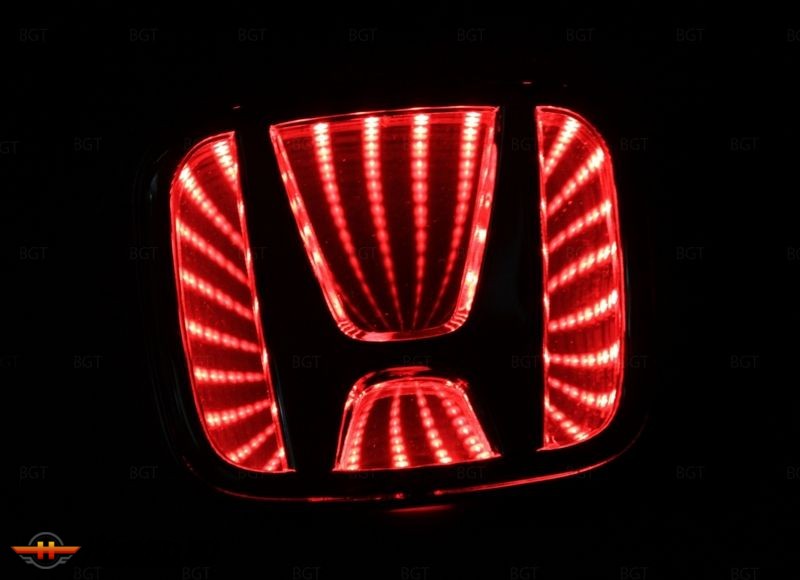 Светящаяся трехмерная эмблема крышки багажника «75x92» для Honda Accord VIII,Civic 4D «2006-2011» -