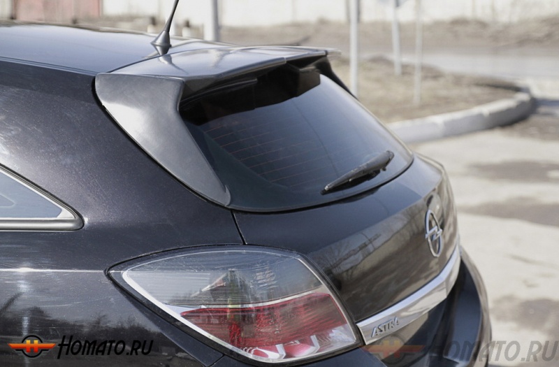Накладка на задний спойлер (2мм) для Opel Astra H 2007-2009 | глянец (под покраску)