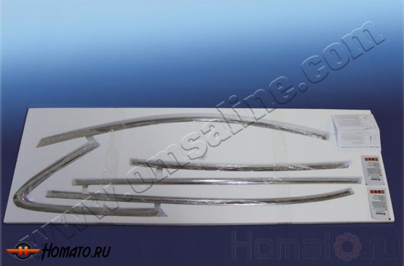 Окантовка верняя и нижняя на молдинги стекол, нерж., 10 частей для HYUNDAI ix35