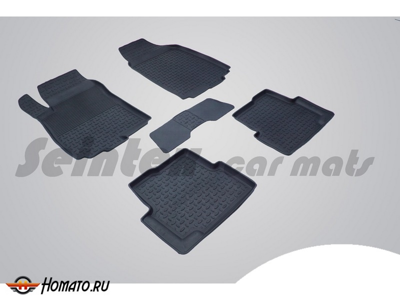 Резиновые коврики Chevrolet Aveo II 2011- | с высокими бортами | Seintex