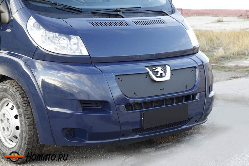 Зимняя заглушка решетки радиатора для Peugeot Boxer 2006-2013 (250 кузов) | шагрень