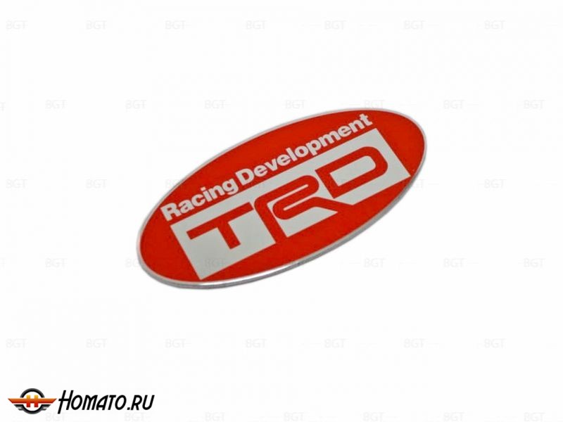 Шильд "Racing Decelopment TRD" Для Toyota, Самоклеящийся, Цвет: Красный, 1 шт.