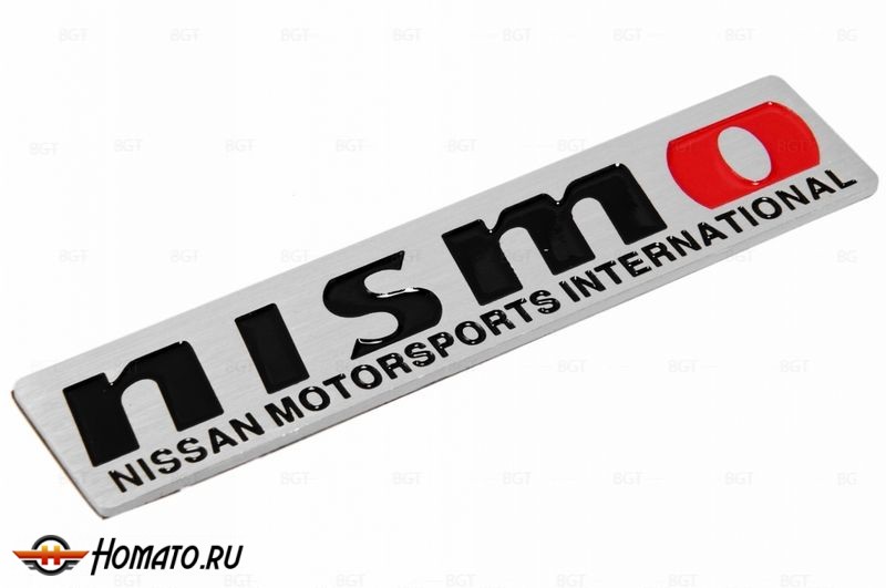 Шильд "Nismo" Для Nissan, Самоклеящийся. Цвет: Хром