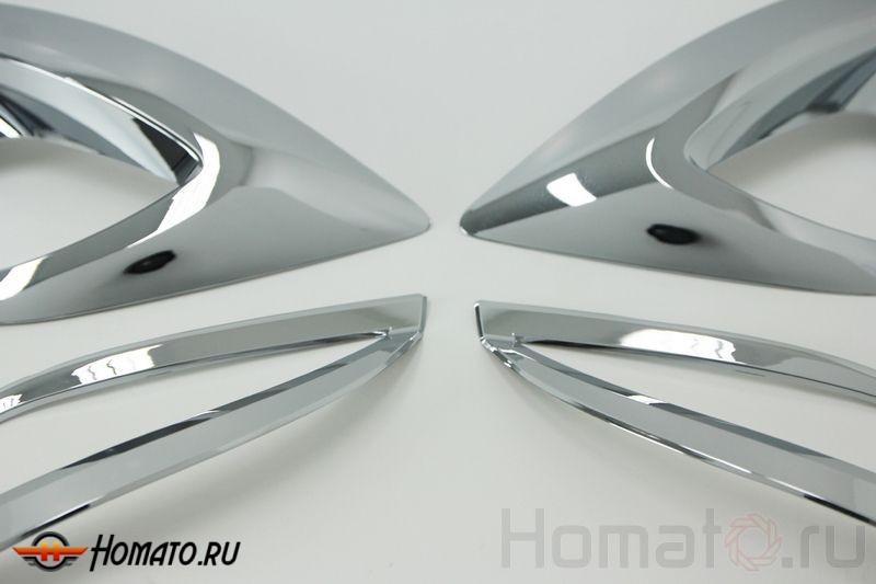 Хром молдинги противотуманок «передние + задние» для Hyundai ix35