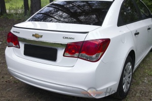 Лип-спойлер на крышку багажника для Chevrolet Cruze 2009+/2014+ | глянец (под покраску)