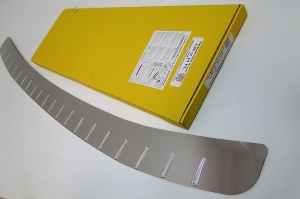 Накладка на задний бампер с силиконом, нерж. сталь для HONDA CRV 2010+ FL