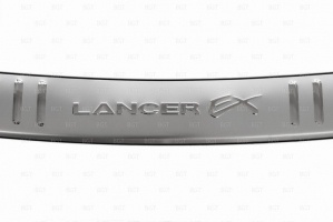 Накладка на задний бампер для Mitsubishi Lancer X «2007+» "Maxi Style" из нержавеющей стали