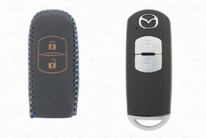 Чехол для ключа Mazda «Брелок» "String", Цвет кожи: Черный вар.1