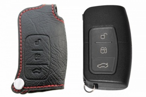 Брелок «кожаный чехол» для ключа зажигания Ford | С лого FORD