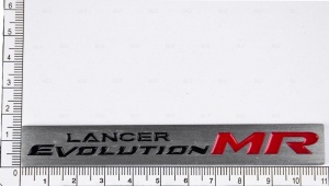 Шильд "Lancer Evolution MR" Для Mitsubishi, Самоклеящийся. Цвет: Хром. 1 шт.