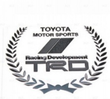 Шильд "Racing Decelopment TRD" Для Toyota, Самоклеящийся, Цвет: Хром, 1 шт. «55mm*44mm»