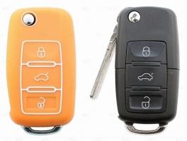 Чехол для ключа Volkswagen, Skoda, Seat «Брелок», Силиконовый
