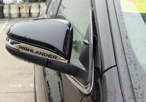 Молдинг на зеркала с логотипом чёрного цвета, ABS хром для TOYOTA Highlander "14-