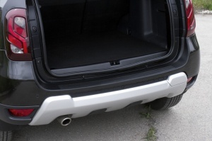 Накладка на задний бампер для Renault Duster 2015+ | шагрень | максимальная