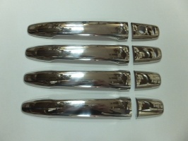 Накладки на дверные ручки для Mitsubishi Outlander II XL «2008-2010» из нержавеющей стали | под чип