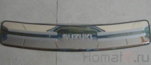 Накладка на задний бампер, нерж., с логотипом для SUZUKI SX 4 "06-/"10-