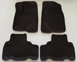 Коврики ЕВА 3D с бортами Toyota Highlander 2014-2020 (5 мест) | черные