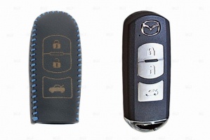 Чехол для ключа Mazda «Брелок» "String", Цвет кожи: Черный вар.4