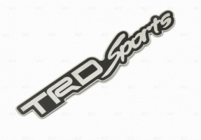 Шильд "TRD Sports" Для Toyota, Самоклеящийся, Цвет: Хром, 1 шт. «115mm*22mm»