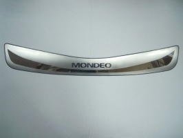 Накладка на задний бампер, нерж., с логотипом для FORD Mondeo "08-/"11-