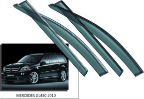 Дефлекторы боковых окон с хромированным молдингом, OEM Style для MERCEDES GL-class