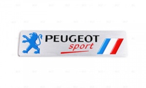 Шильд "PEUGEOT SPORT" Для Peugeot. Самоклеящийся «100mm*26mm»
