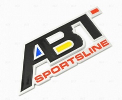 Шильд "ABT SportsLine" Универсальный, Самоклеящийся, Цвет: Хром, 1 шт. «95mm*38mm»