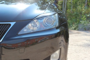 Накладки на передние фары (реснички) для Lexus IS 2005-2010 | глянец (под покраску)