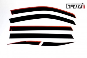 Дефлекторы Nissan Terrano 2014- | премиум, плоские, 2D