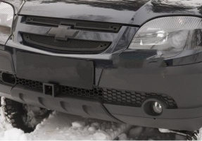 Защитная сетка решетки радиатора для Chevrolet Niva Bertone 2009+ | пластик, верх
